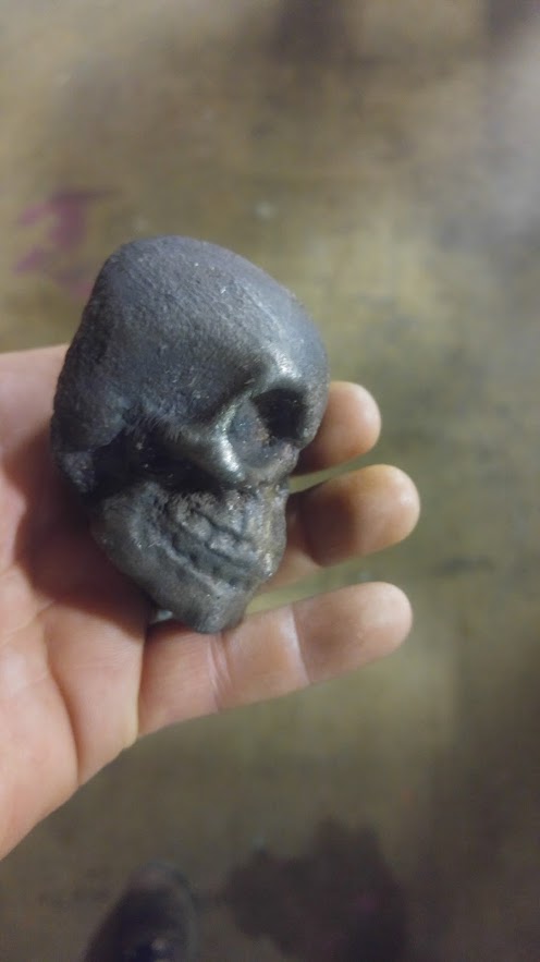 Finished aluminum skull casting